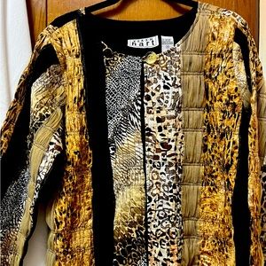 KEREN hart animal print jacket